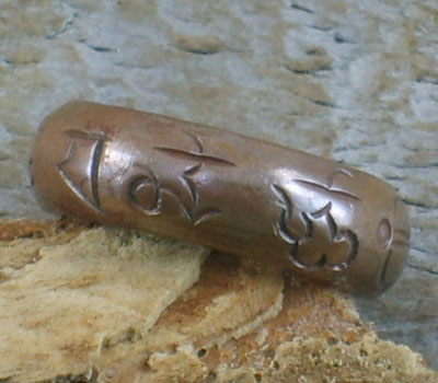 Bronze Tibetan Stamped Ring - sz 9 1/2
